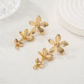 Women's Hanging Earrings with Floral Elements and Elegant Design