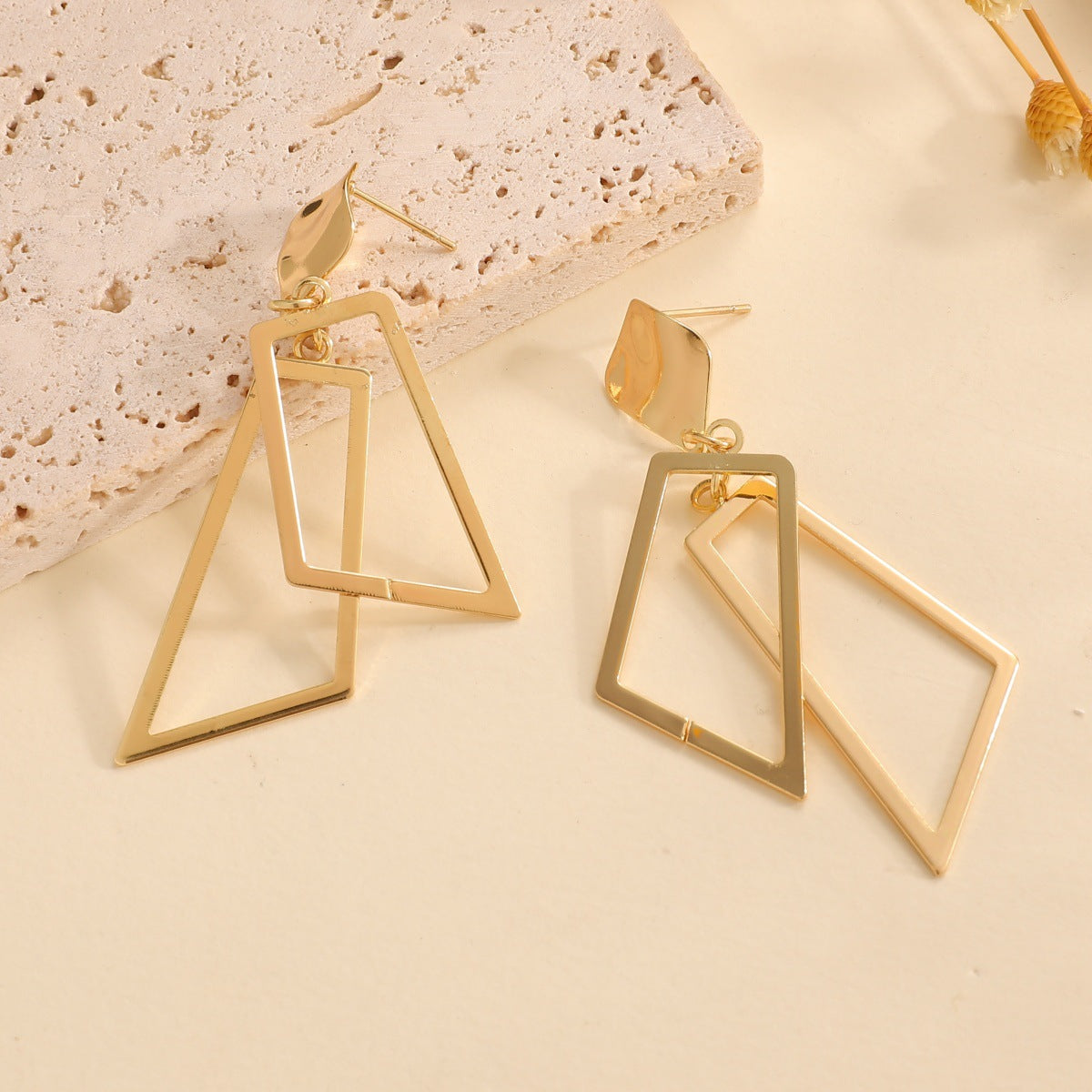 Women's Hanging Earrings in Modern Geometric Design