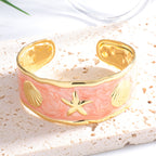 Women's Bangle with Maritime Shell and Starfish Design