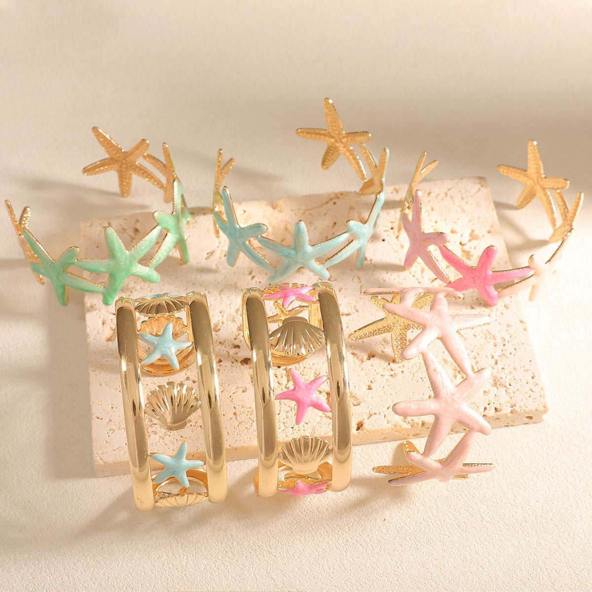 Ladies bracelet with intricate starfish design