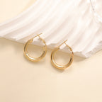 Women's hoop earrings made of high-quality stainless steel with elegant design