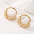 Women's Hanging Earrings with Artistic Spiral Structure