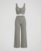 Women's Two-Piece Set Knit Crop