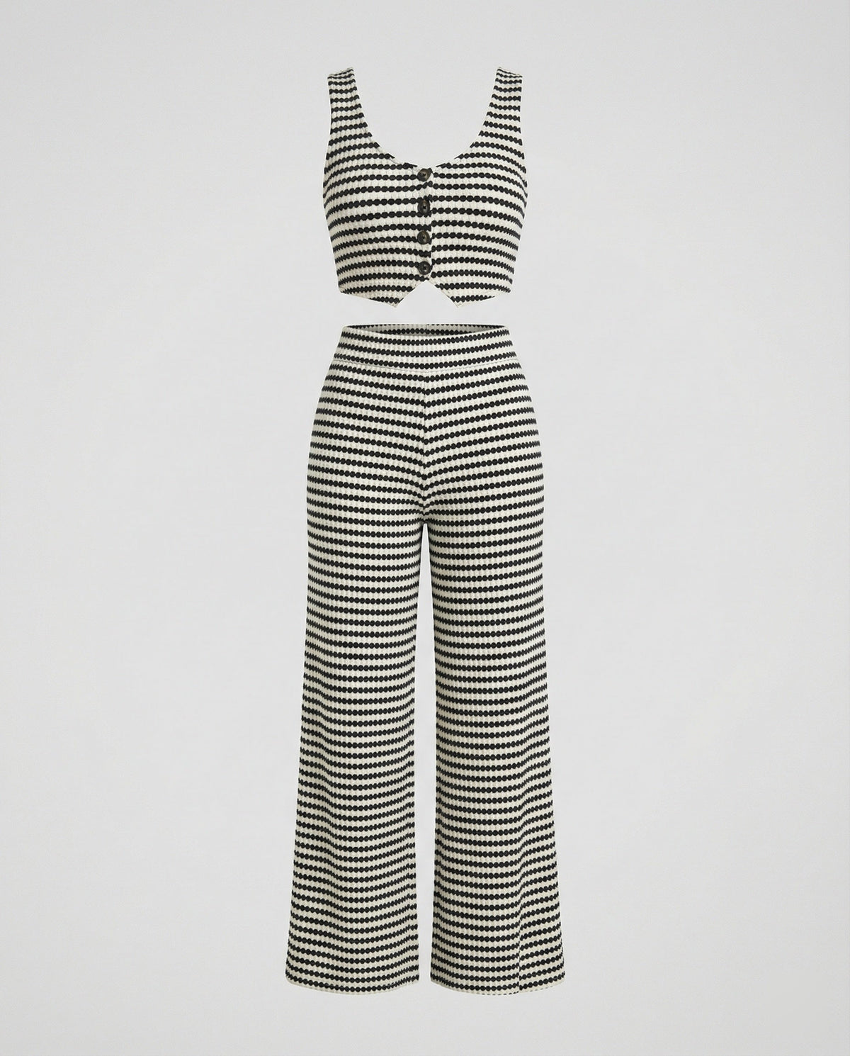 Women's Two-Piece Set Knit Crop