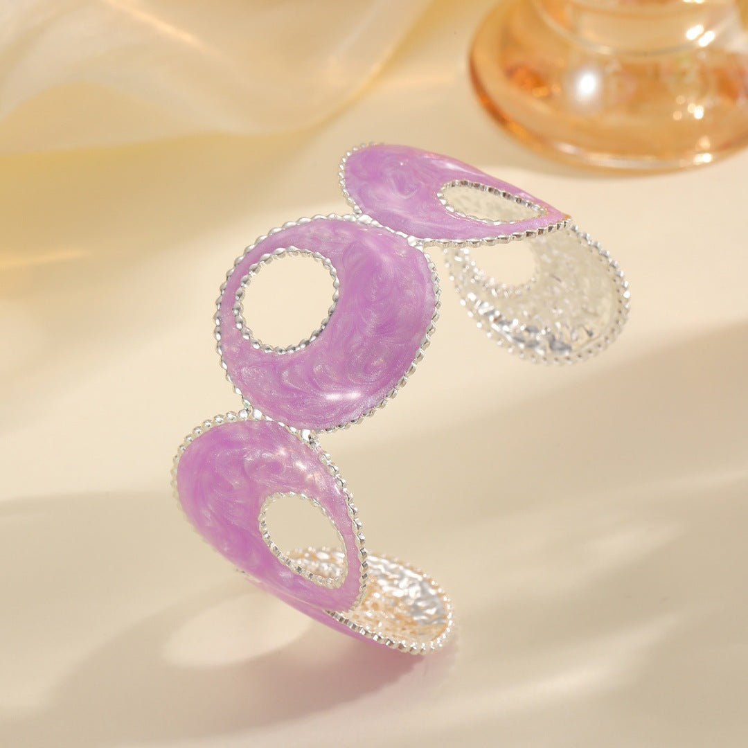 Women Open Bangle with artistic, multicolored design