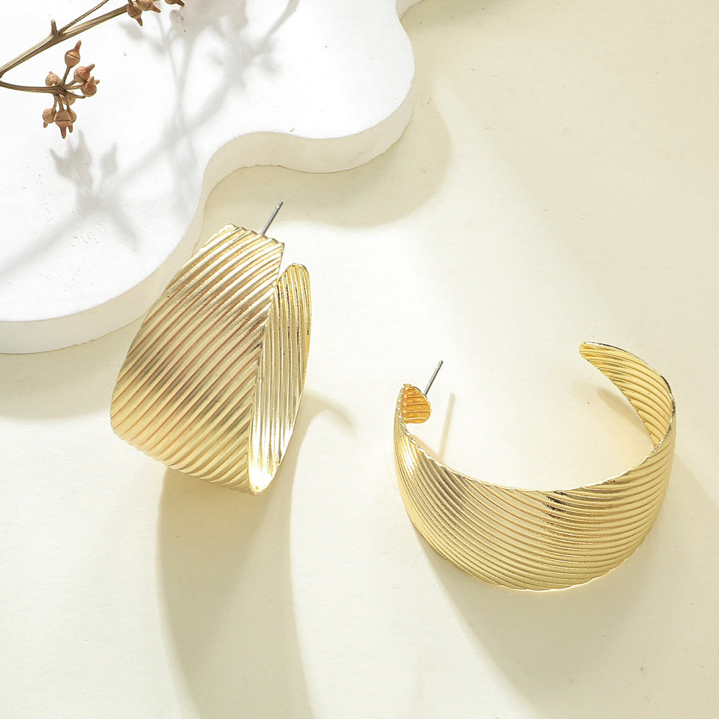 Women's Hanging Earrings in Elegant Wave Pattern