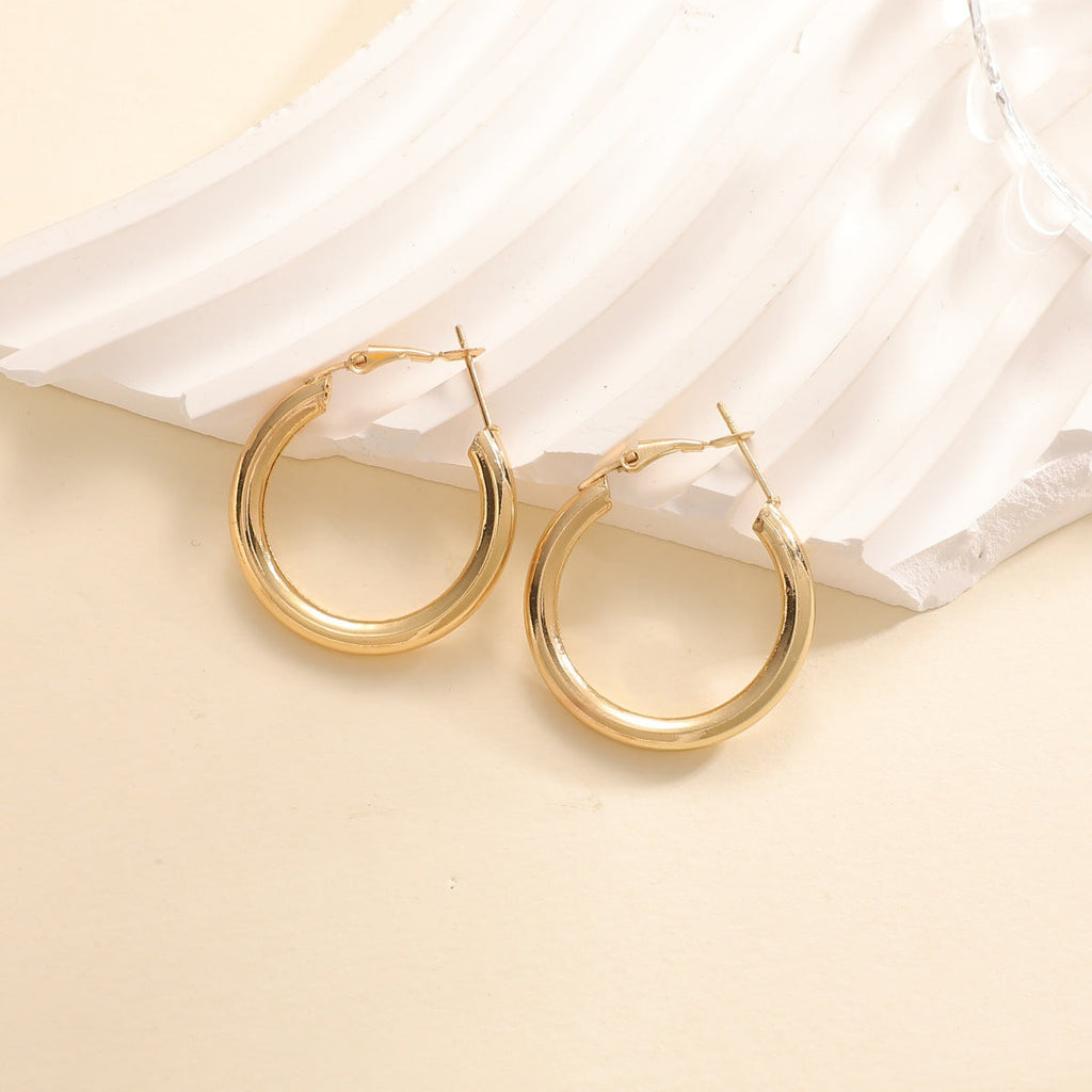 Women's hoop earrings made of high-quality stainless steel with elegant design