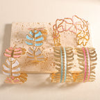 Women Open Bangle in Elegant Leaf Design