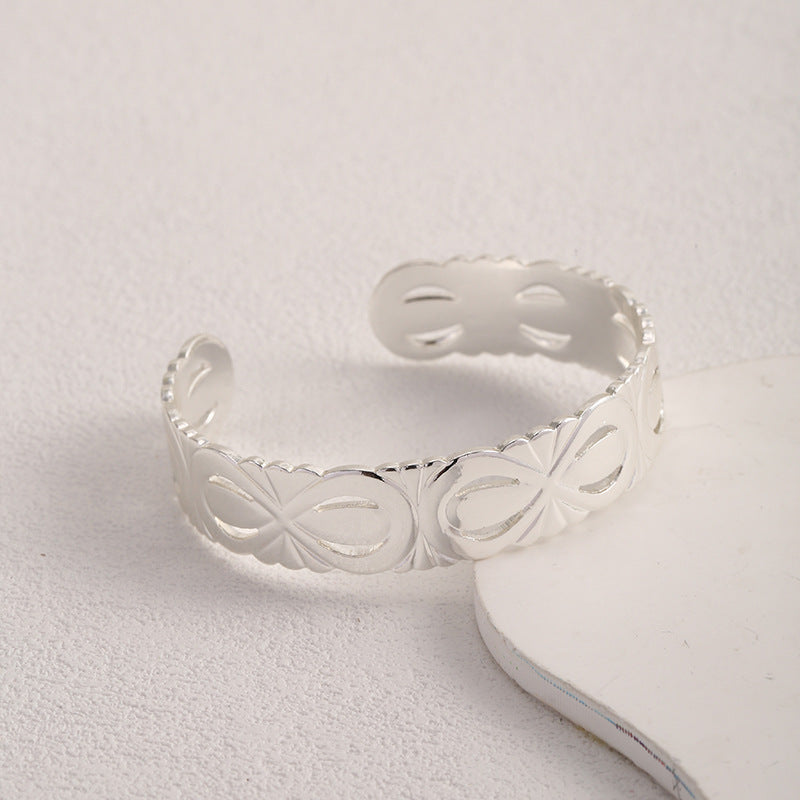 Ladies Open Bangle with Elegant Structure Design