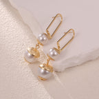 Ladies earrings with elegant pearl design