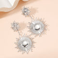 Women's Hanging Earrings in Modern Radiant Design