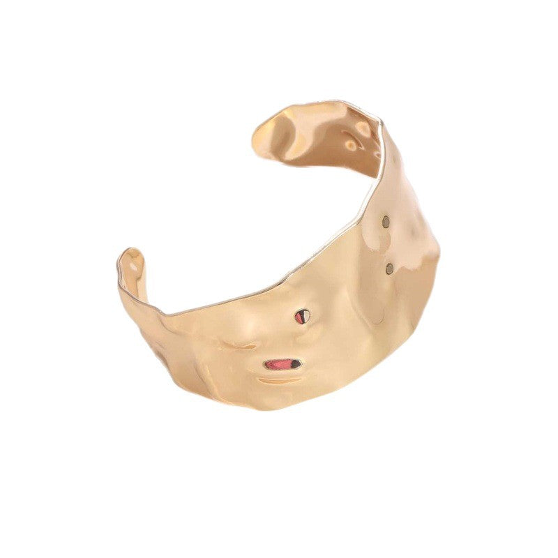 Ladies Open Cuff Bracelet with Artistic, Organic Design