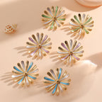 Women’s Flower Earrings in Modern 3D Design