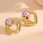 Women modern earrings with asymmetrical design