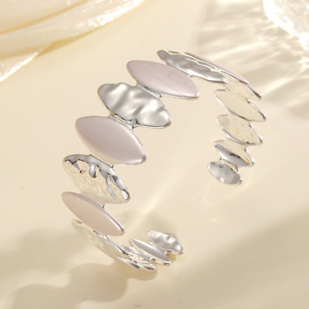 Women Open Bangle with Unique Textured Design