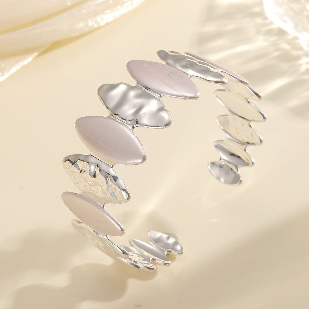 Women Open Bangle with Unique Textured Design