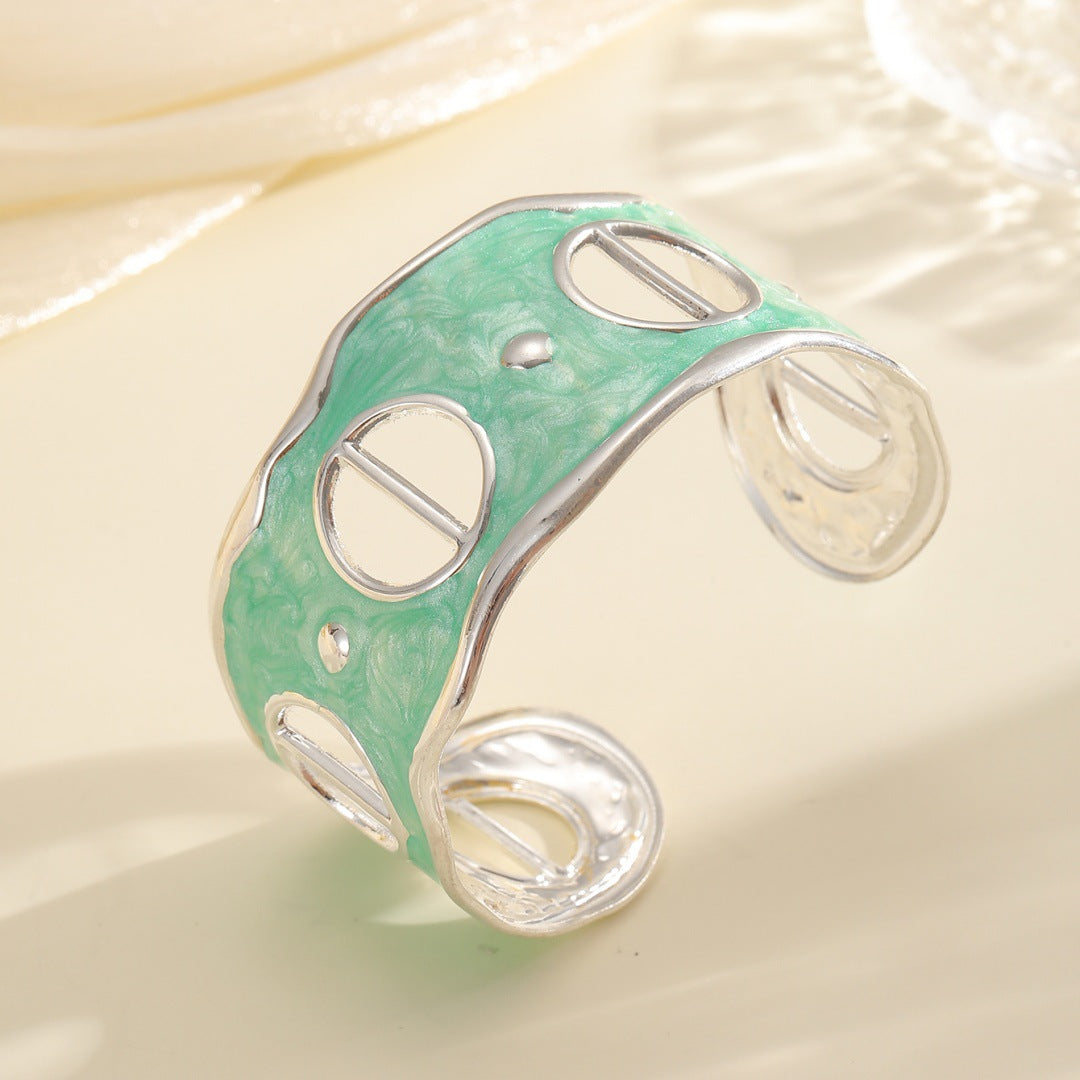 Women Open Bangle with Modern, Transparent Design