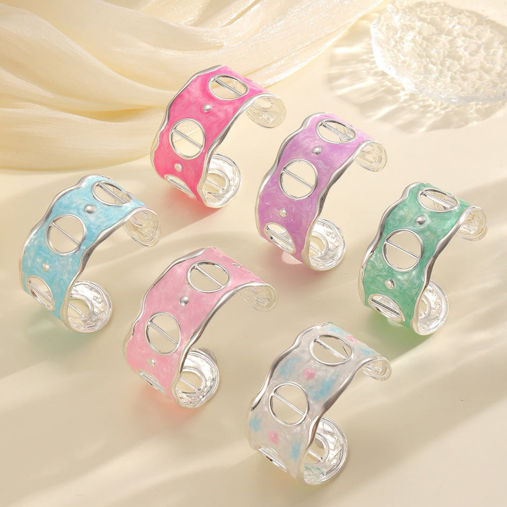 Women Open Bangle with Modern, Transparent Design