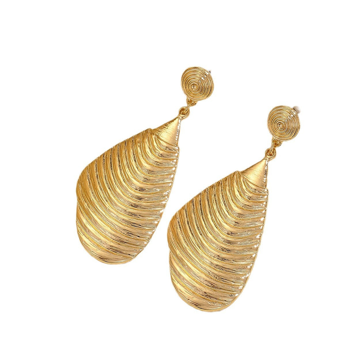 Ladies Elegant Earrings made of high-quality, textured metal