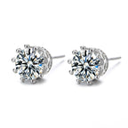 Ladies earrings with sparkling zirconia in elegant wreath design