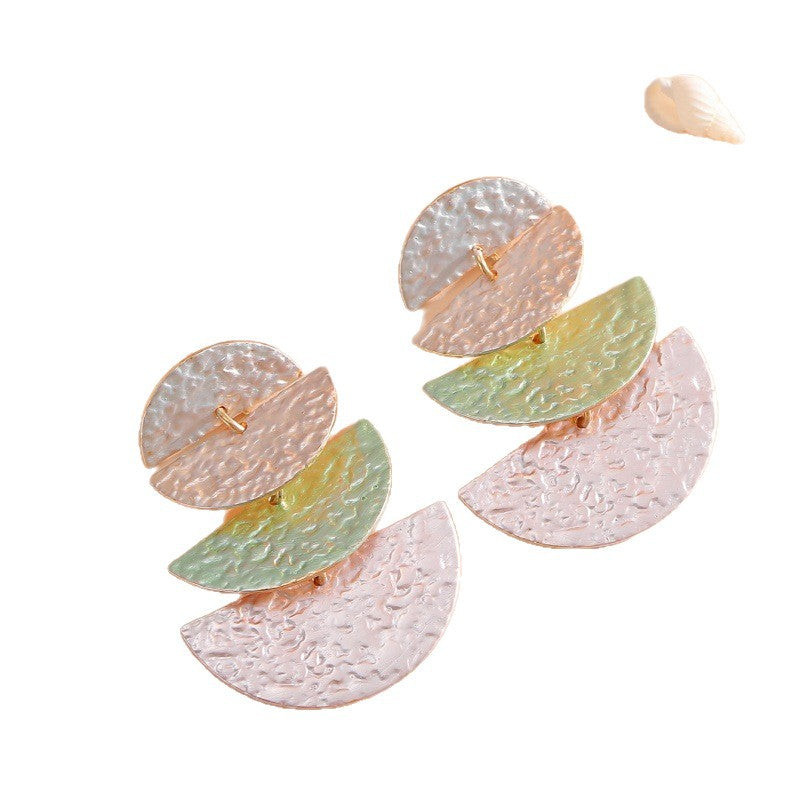 Women's Hanging Earrings in Elegant, Layered Design