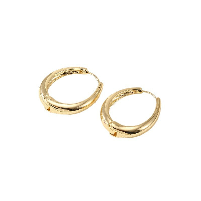 Women's Hoop Earrings with Elegant Curved Design