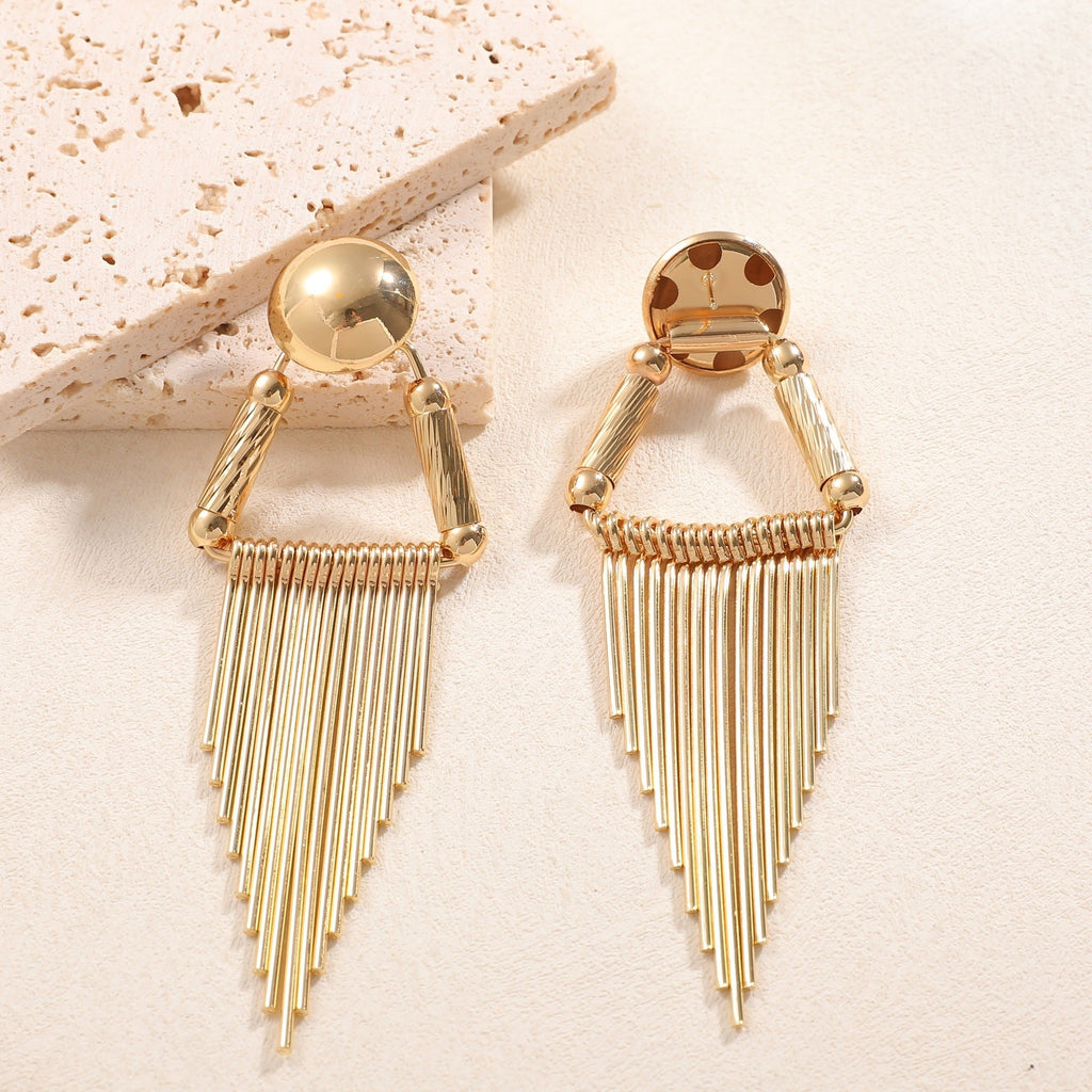 Ladies Hanging Earrings in Artistic Flower Design