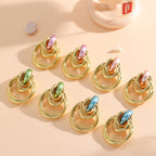 Women's Hanging Earrings with Elegant, Sculptural Design