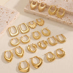 Women's Hanging Earrings with Integrated, Textured Design