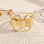 Women's bracelet with ornate butterfly design