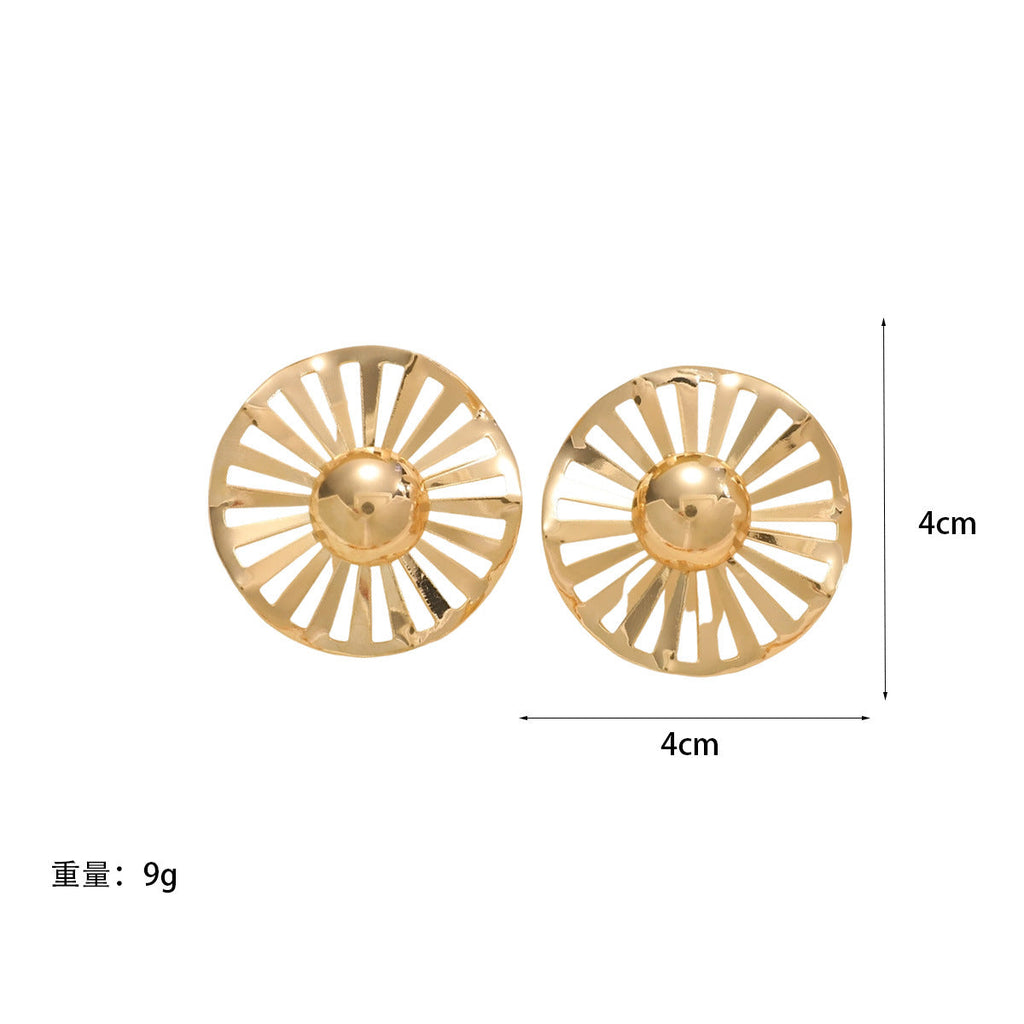 Ladies fashionable statement earrings with luxurious, geometric design