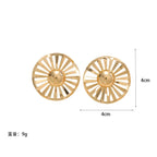 Ladies fashionable statement earrings with luxurious, geometric design