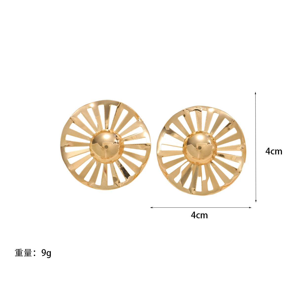 Ladies fashionable statement earrings with luxurious, geometric design