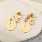 Women's elegant earrings with rustic, folded design