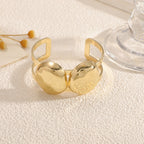 Ladies Open Cuff Bracelet with Elegant, Curved Design