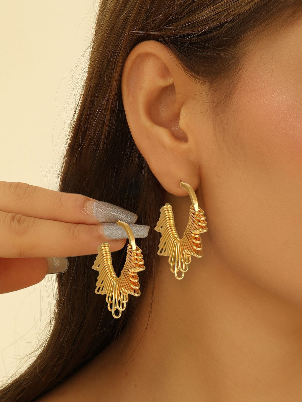 Women artistically designed hoops