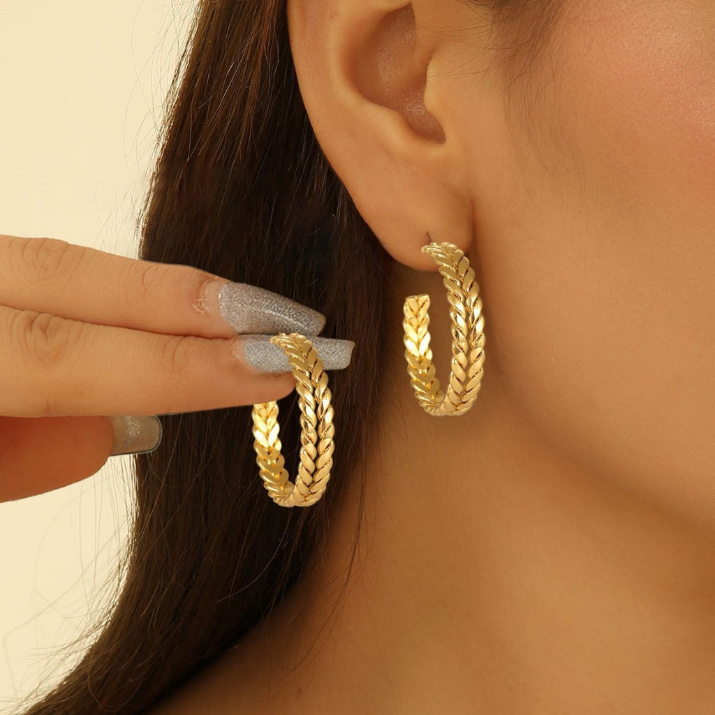 Women artistically designed hoops