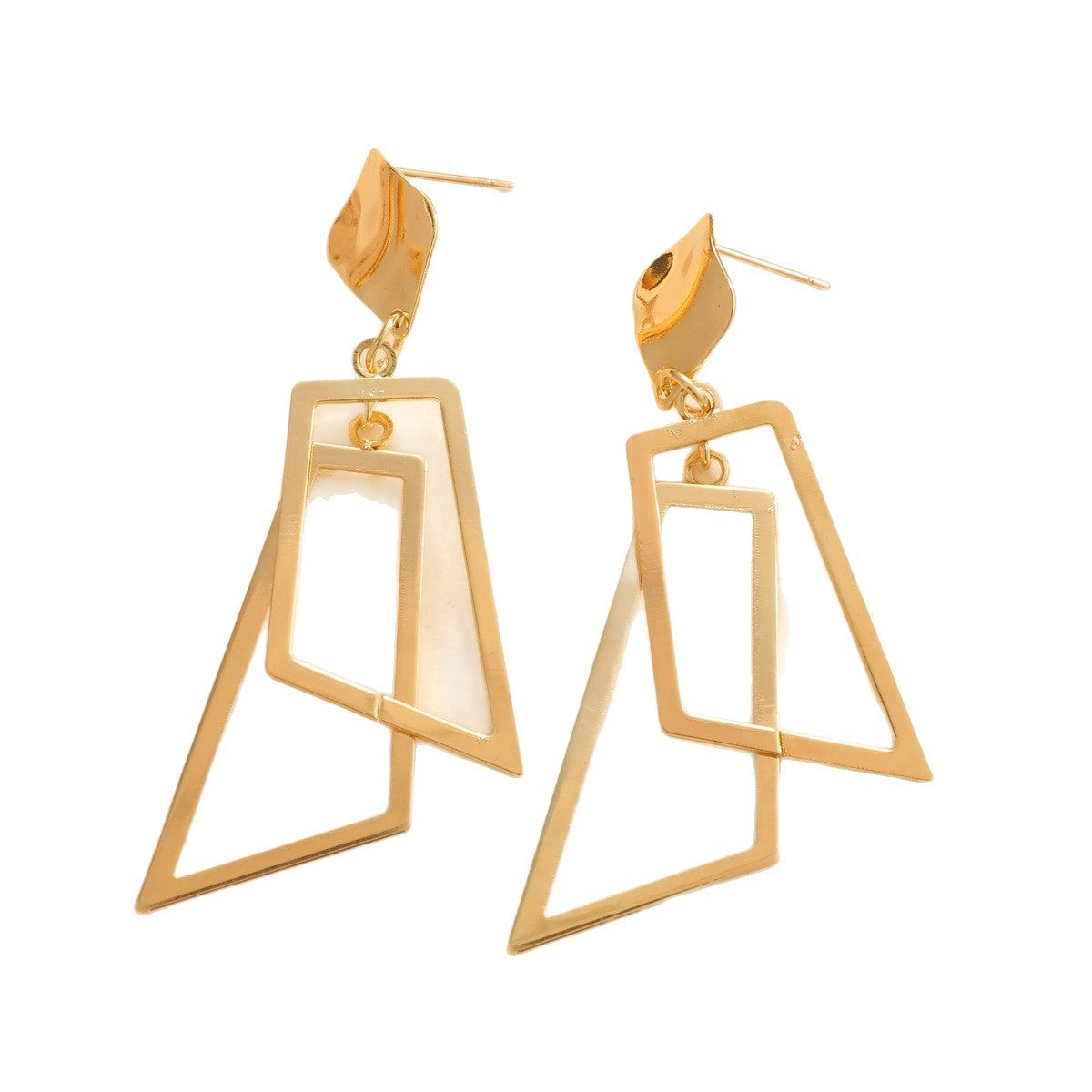Women's Hanging Earrings in Modern Geometric Design