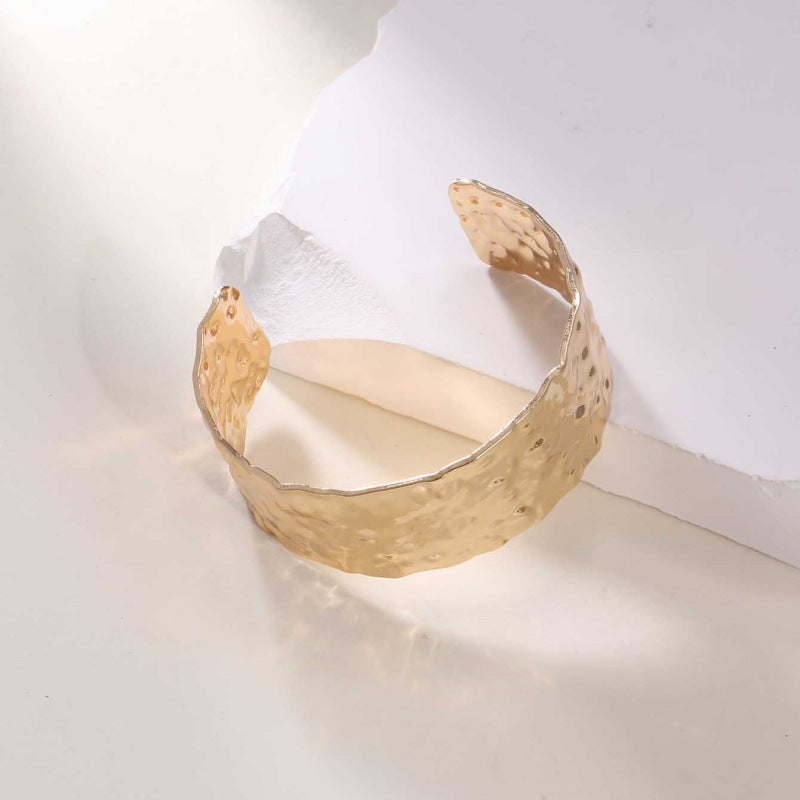 Ladies Open Cuff Bracelet with Artistic, Organic Design
