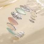 Women Open Bangle with Unique Textured Design