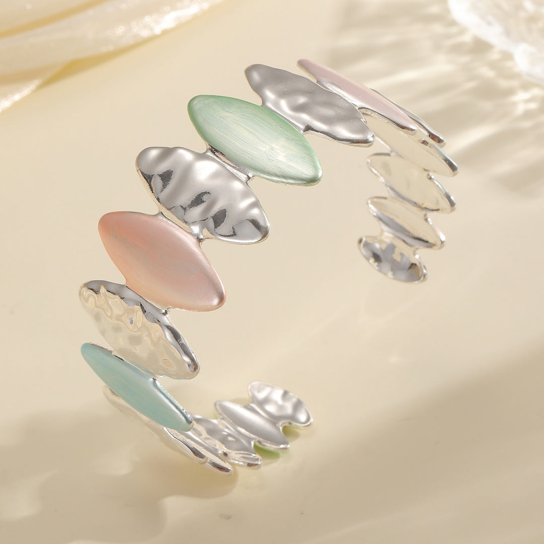 Women Open Bangle with Unique Textured Design