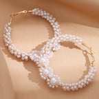 Women’s hoops with artistic pearl design