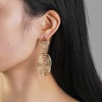 Women's Hanging Earrings in Artful Wire Design