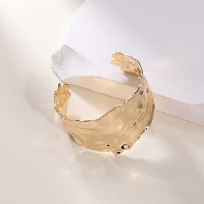 Ladies Open Cuff Bracelet with Artistic, Organic Design