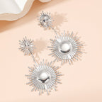 Women's Hanging Earrings in Modern Radiant Design
