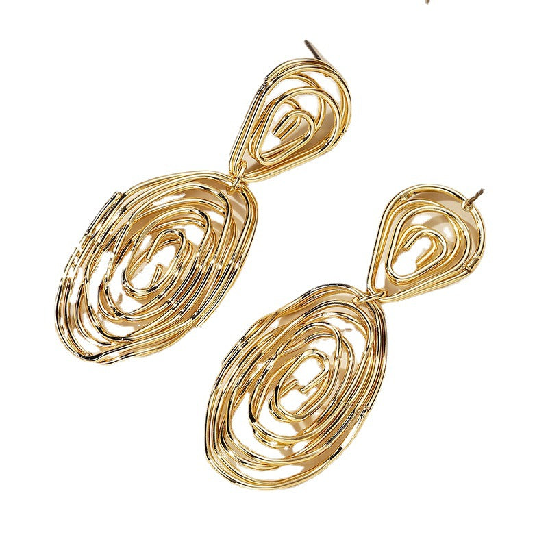 Women's Hanging Earrings in Artful Wire Design