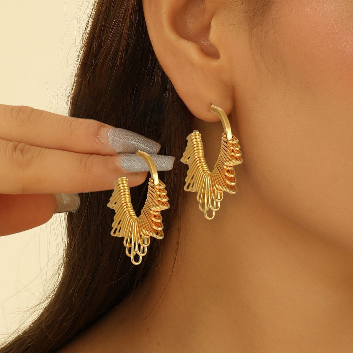 Women artistically designed hoops