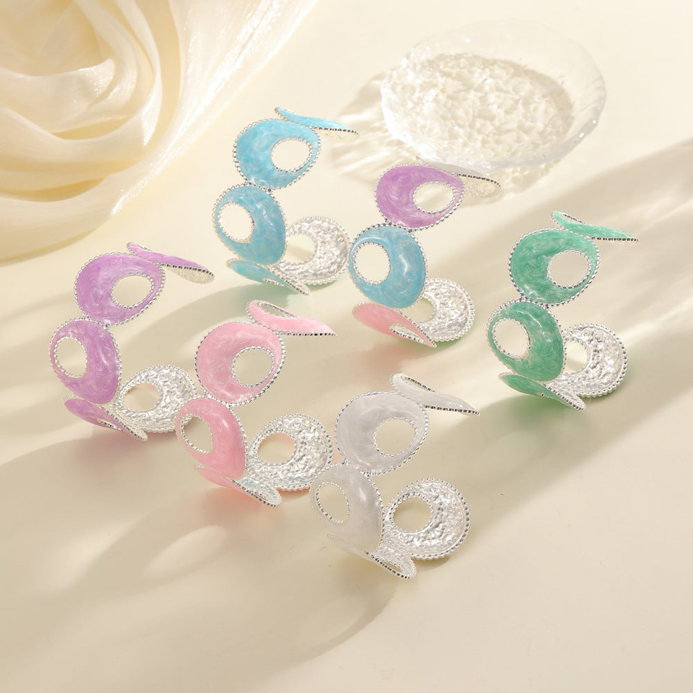 Women Open Bangle with artistic, multicolored design