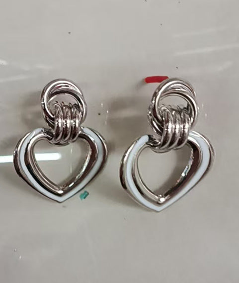 Women’s earrings in modern heart design