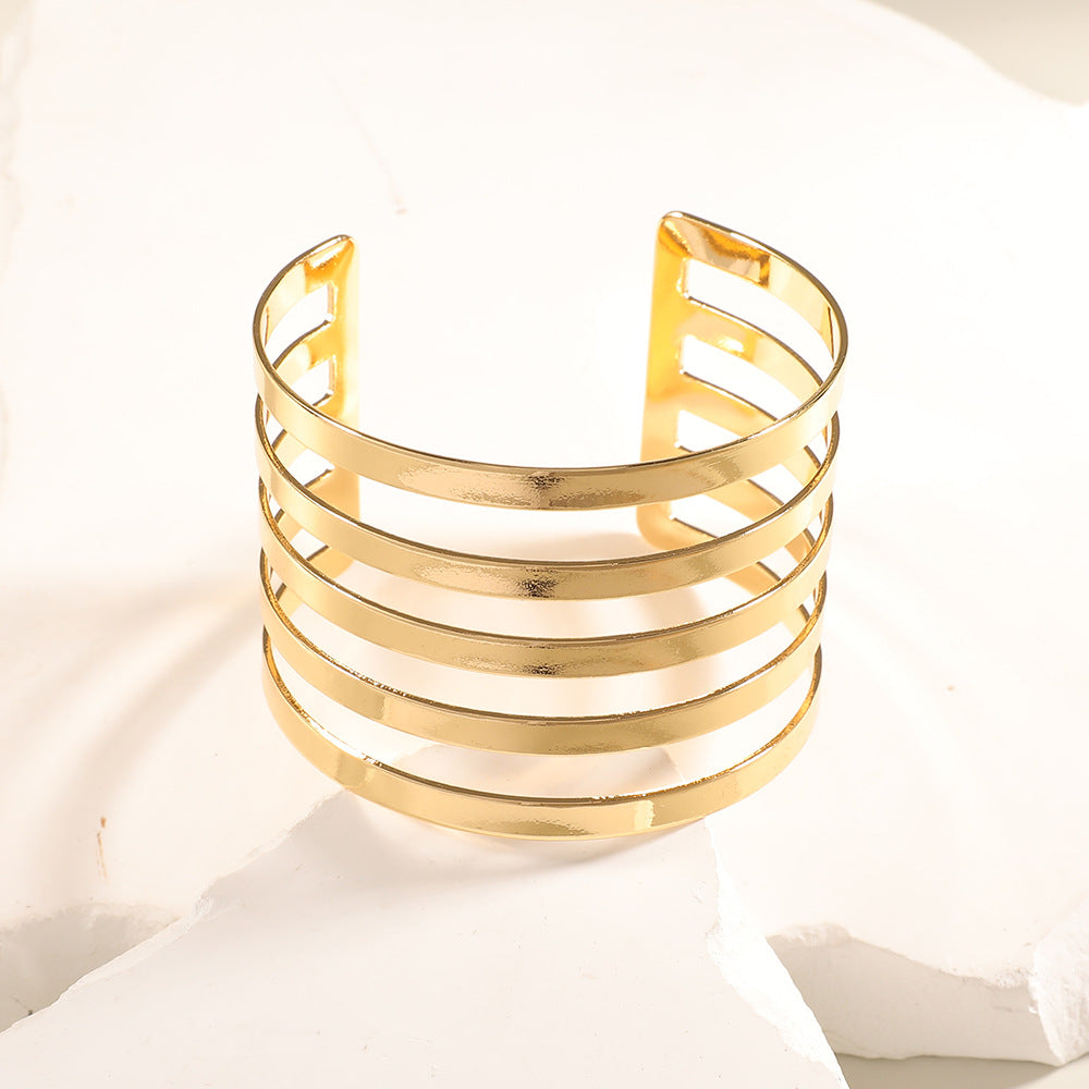 Women Open Bangle with Artistic Relief Design